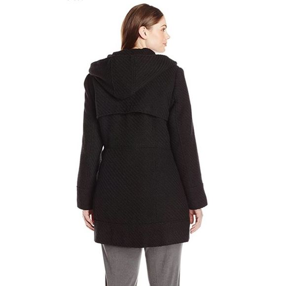 Jessica Simpson Braided Wool Duffle Toggle Coat Large - Picture 3 of 13